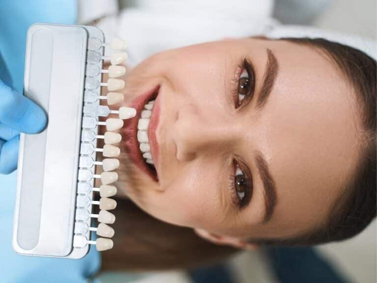 A patient getting veneers in Alvarado, TX