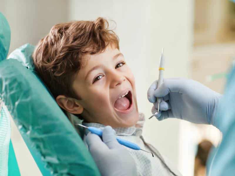 A young patient visiting our kids dentist in Alvarado, TX